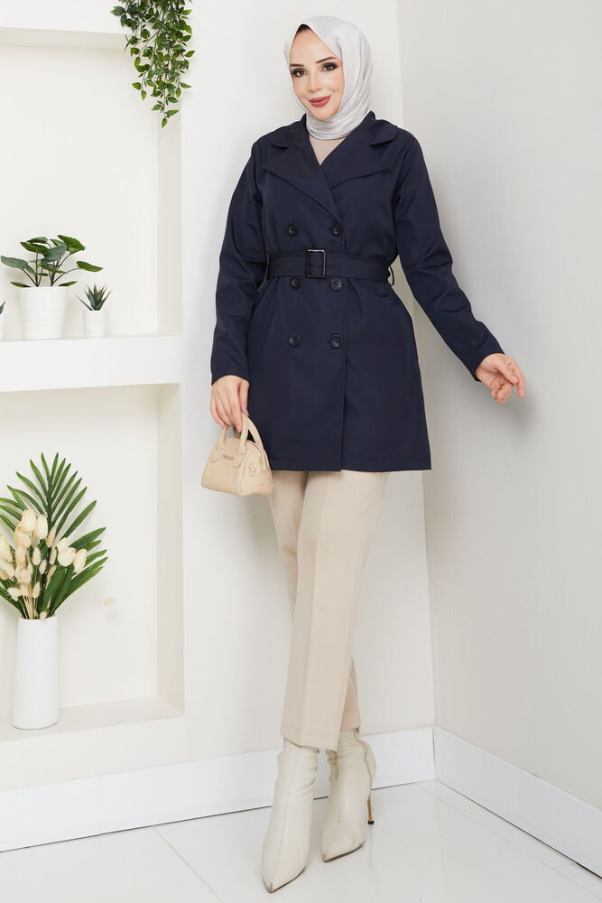 Kemerli Basic Trençkot Laci