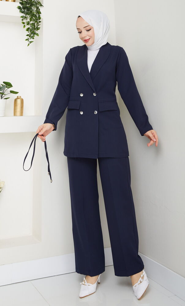 Blazer Ceket Tesettür Takım Laci