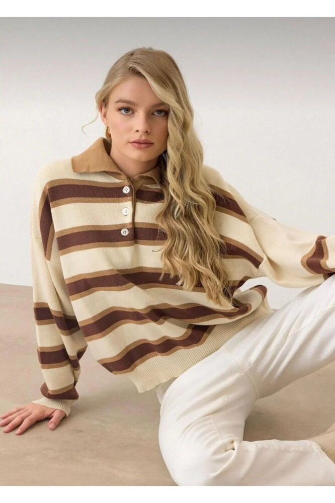 Polo Yaka Trend Kazak Bej