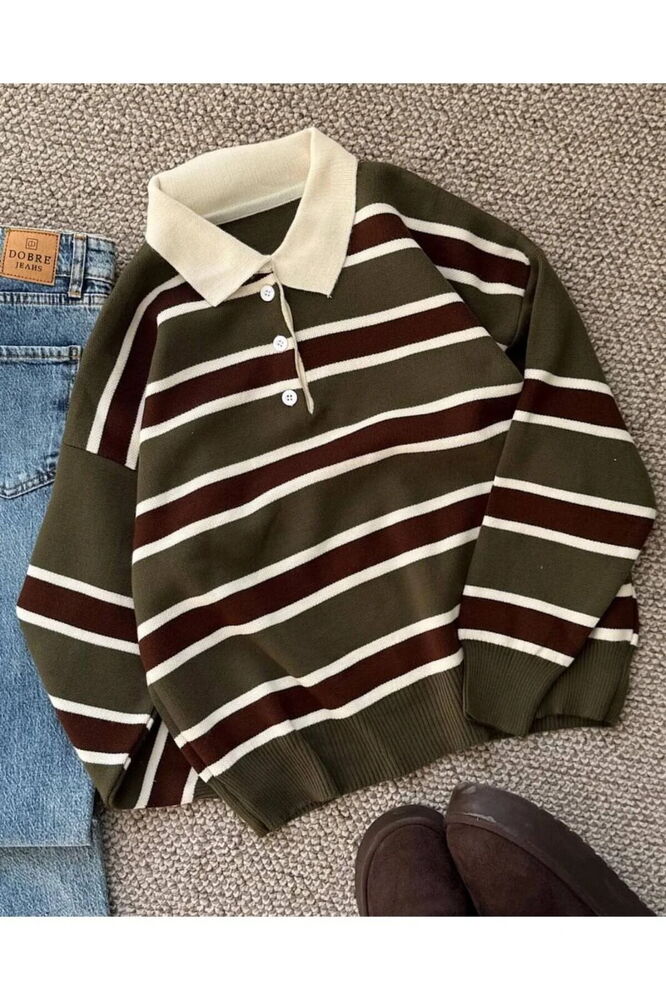 Polo Yaka Trend Kazak Haki