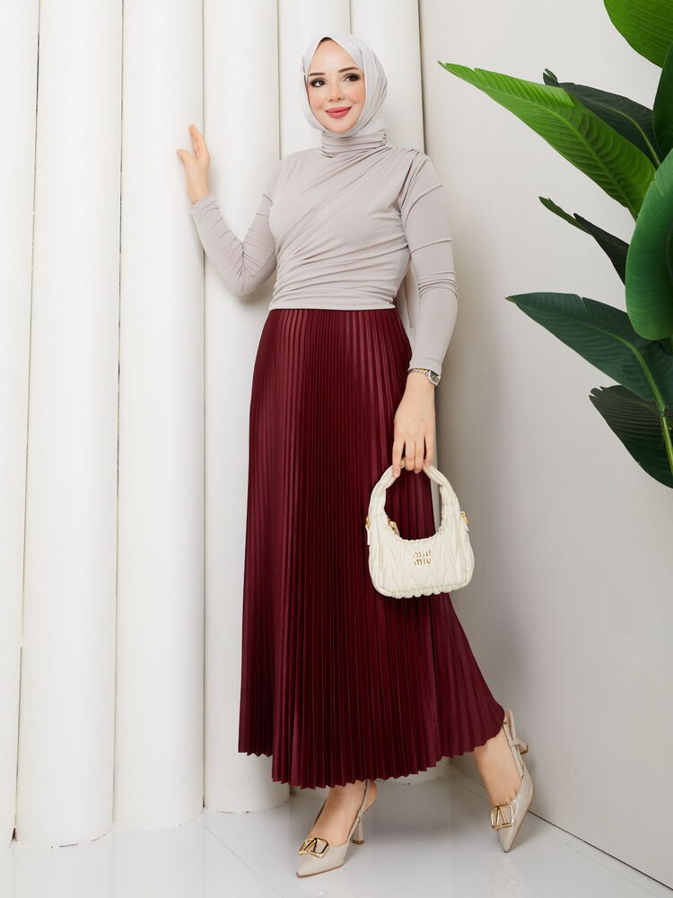 Omuzdan Büzgülü Sandy Bluz Takım Vizon