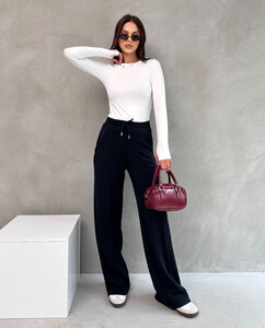 Beli Lastikli Oysho Pantolon Siyah #4