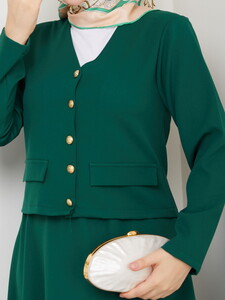 V Yaka Etekli Takım Zümrüt #4