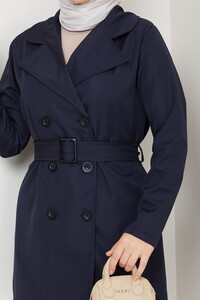 Kemerli Basic Trençkot Laci #4