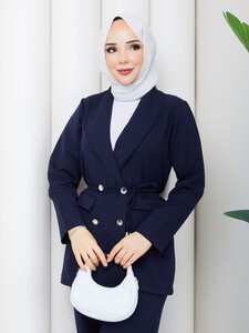 İp Bağlamalı Blazer Ceket Takım Laci #3