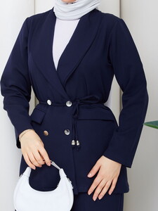 İp Bağlamalı Blazer Ceket Takım Laci #4