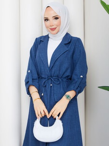 Bağlamalı Uzun Keten Pantolon Takım Laci #3