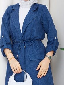 Bağlamalı Uzun Keten Pantolon Takım Laci #4