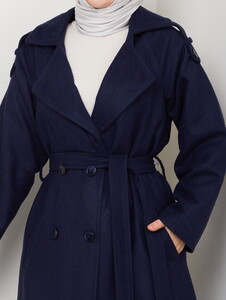 Apoletli Uzun Boy Kaşe Kaban Laci #4