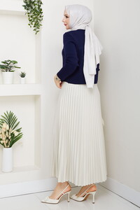 Kalpli Triko Hırkalı Piliseli Etek Takım Laci #5