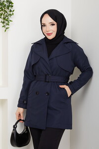 Kruvaze Yaka Trençkot Laci #3