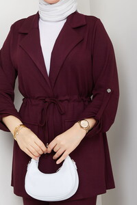 Beli Tünelli Oysho Pantolon Takım Bordo #4