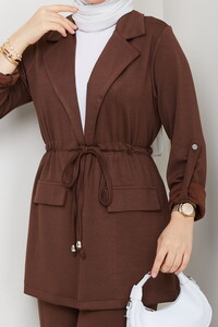 Beli Tünelli Oysho Pantolon Takım Kahve #4