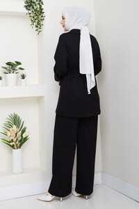 Beli Tünelli Oysho Pantolon Takım Siyah #5
