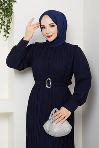 Kemer Detaylı Şifon Abiye Laci #3