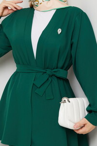 Kemer Detaylı Pantolonlu Takım Zümrüt #4