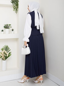 Üçlü Yelekli Etekli Takım Laci #5