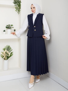 Üçlü Yelekli Etekli Takım Laci #2