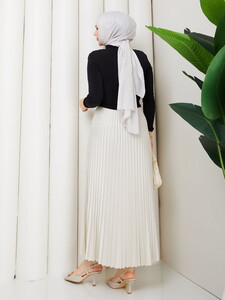 Omuzdan Büzgülü Sandy Bluz Takım Siyah #5