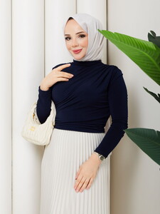 Omuzdan Büzgülü Sandy Bluz Takım Laci #3