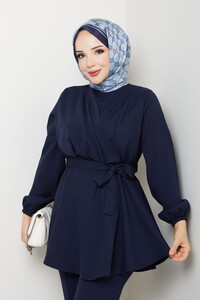 Drape Detaylı Pantolonlu Takım Laci #3