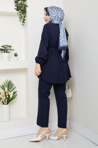 Drape Detaylı Pantolonlu Takım Laci #5