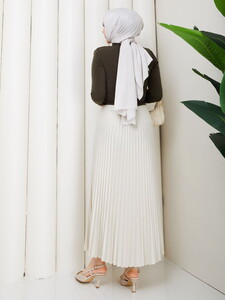 Omuzdan Büzgülü Sandy Bluz Takım Haki #5