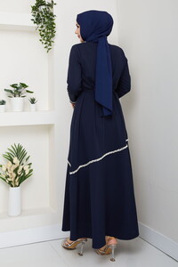 Taş Detaylı Tesettür Elbise Laci #5